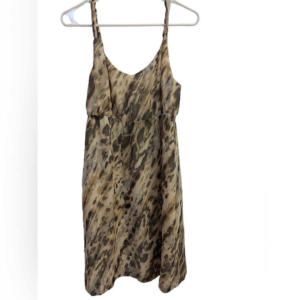 COVINGTON chiffon tank shirt dress with pockets size 8